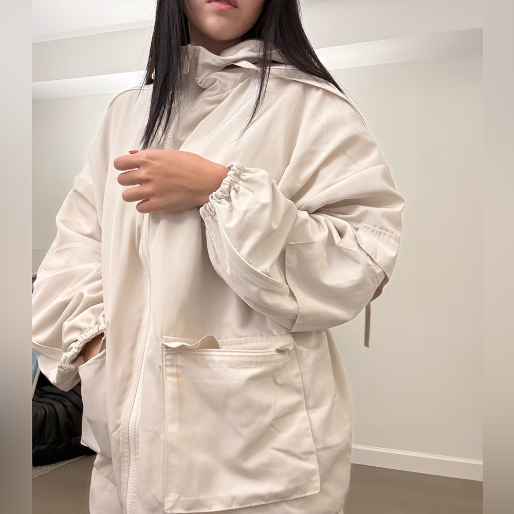 ALO YOGA Women's Cream Hooded Jacket